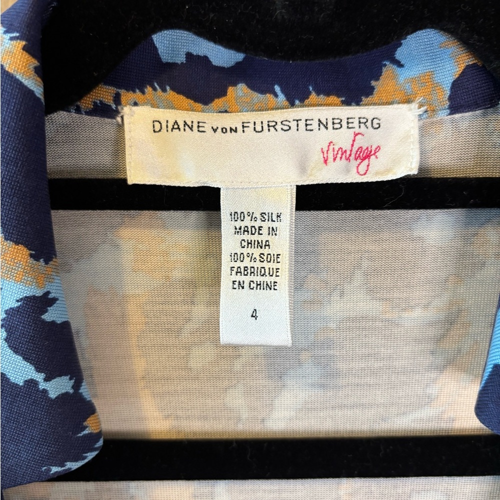 Vintage Diane Von Furstenberg Leopard Print Wrap Top - Picture 3 of 8